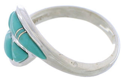 Sterling Silver Turquoise Southwest Ring Size 5-1/4 WX40924